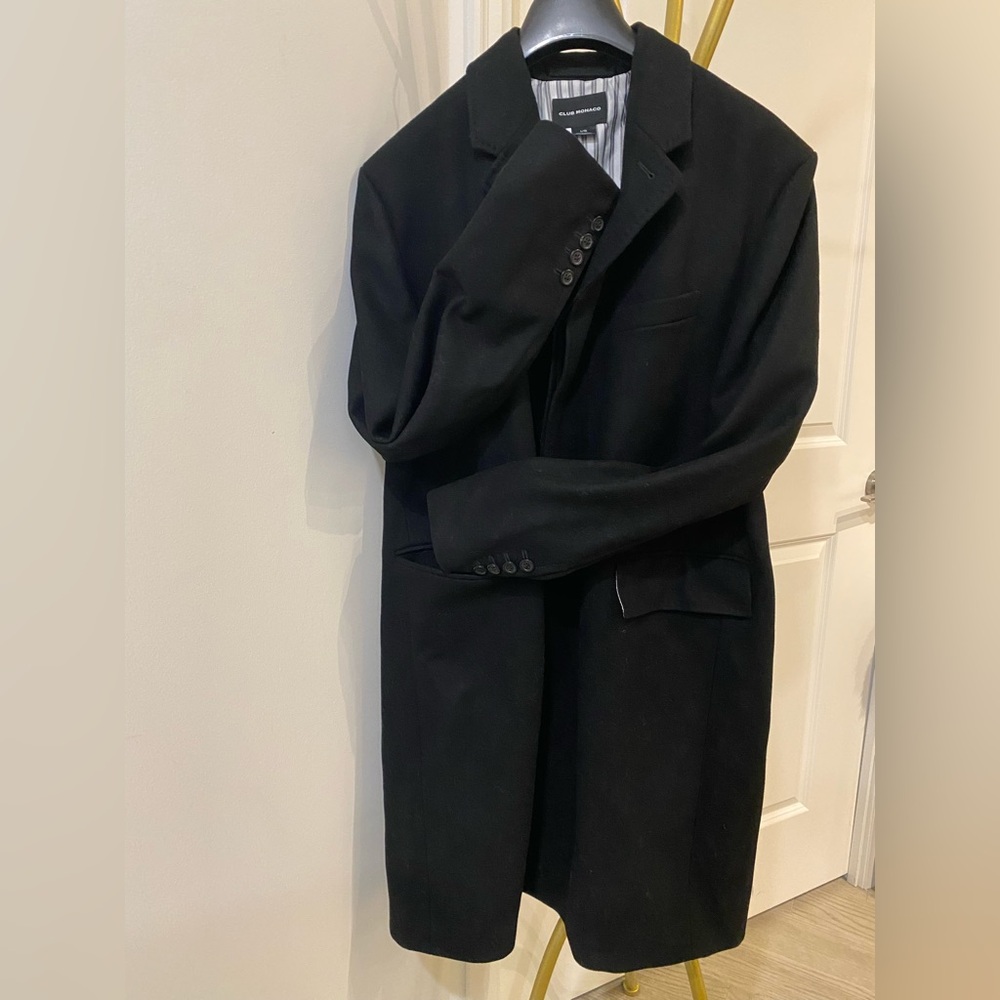 Club Monaco Black Tailored Trench Coat
